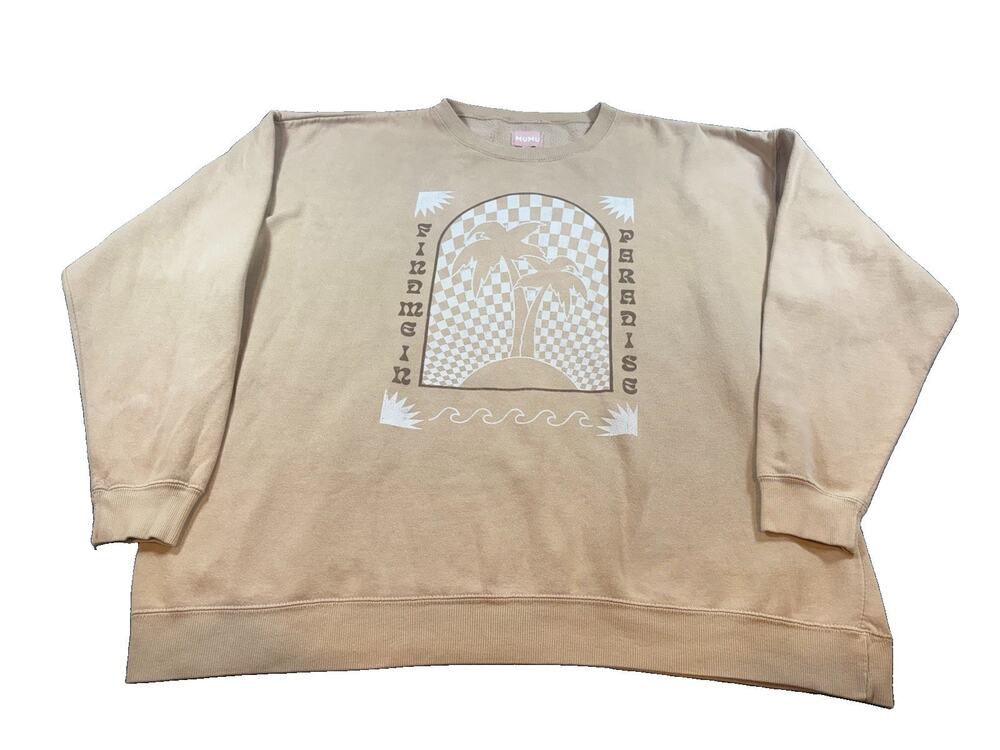 Show Me Your Mumu Stanley Sweatshirt Paradise Graphic Women’s Sz XXL Oversized